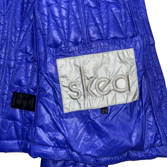 Skea Ltd Cobalt Blue Goose Down Packable Puffer Jacket Womens 12 Winter Ski Coat - Picture 4 of 13